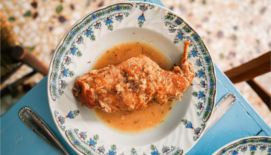 Κουνέλι με δεντρολίβανο και μέλι